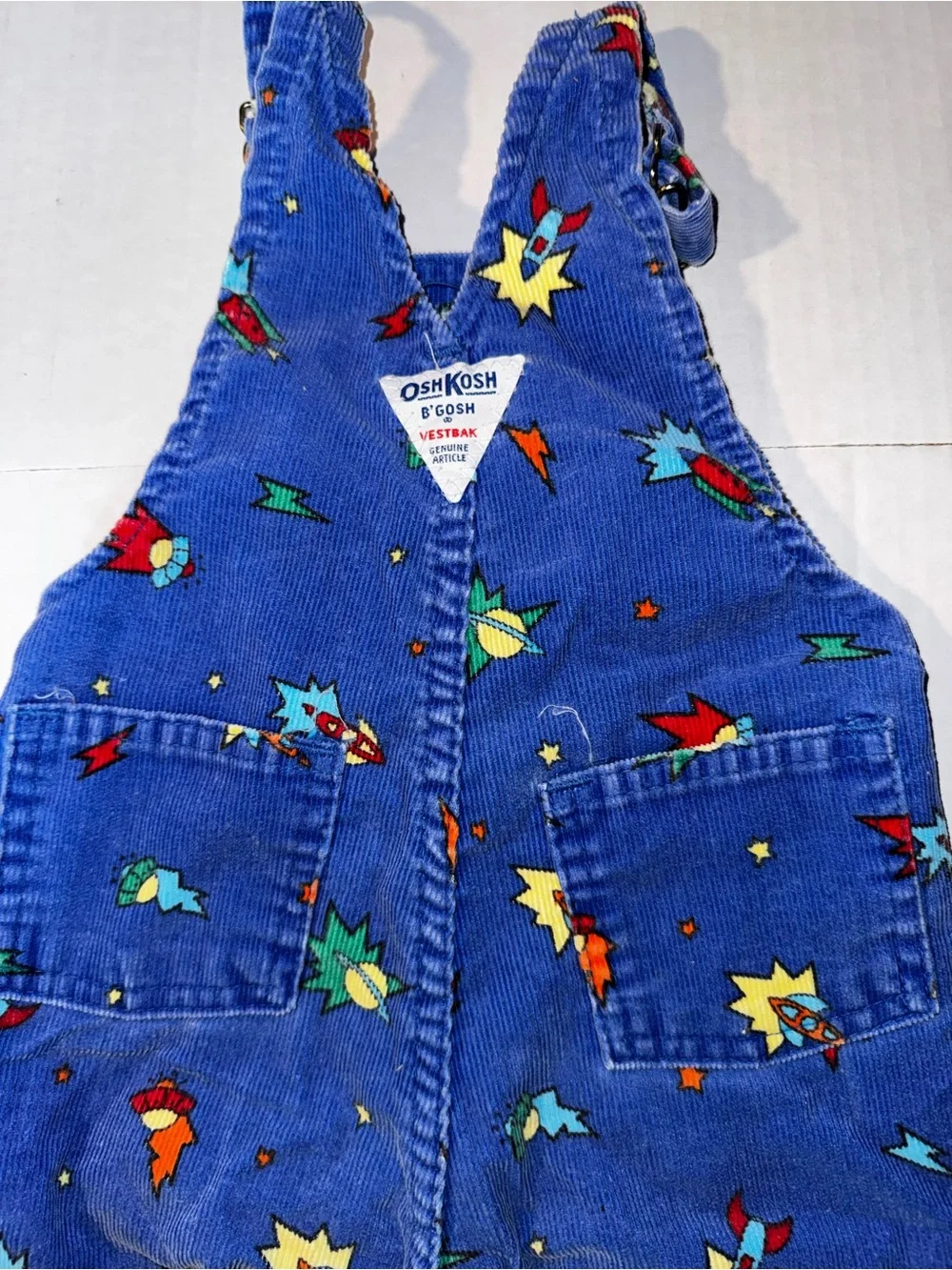 OshKosh B'gosh Blue Rocket Print Overalls